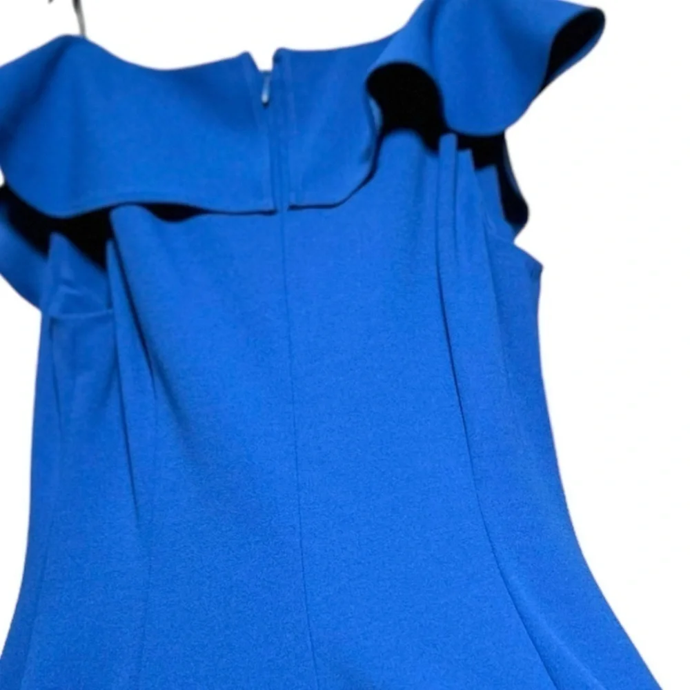 🅽🅴🆆 Calvin Klein blue sleeveless ruffle top maxi dress, women’s size 4